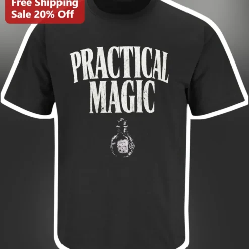 Practical Magic Vintage Distressed Witchy Tee Halloween Gift Shirt