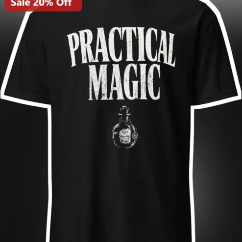 Practical Magic Witchy Gothic Tee Halloween Potion Bottle Shirt