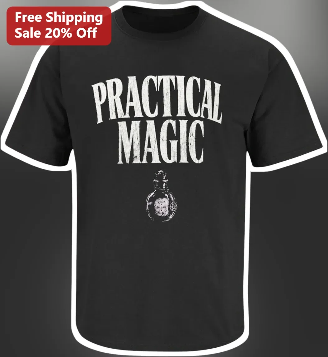 Practical Magic Witchy Potion Bottle Distressed Graphic Tee Halloween Gift for Women Men