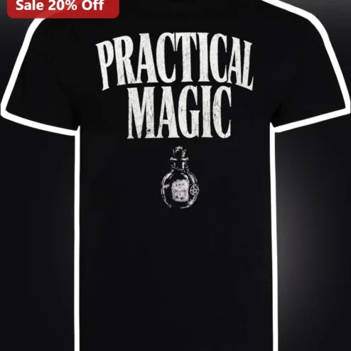 Practical Magic Witchy Potion Bottle Graphic Tee Halloween Gift for Women Men
