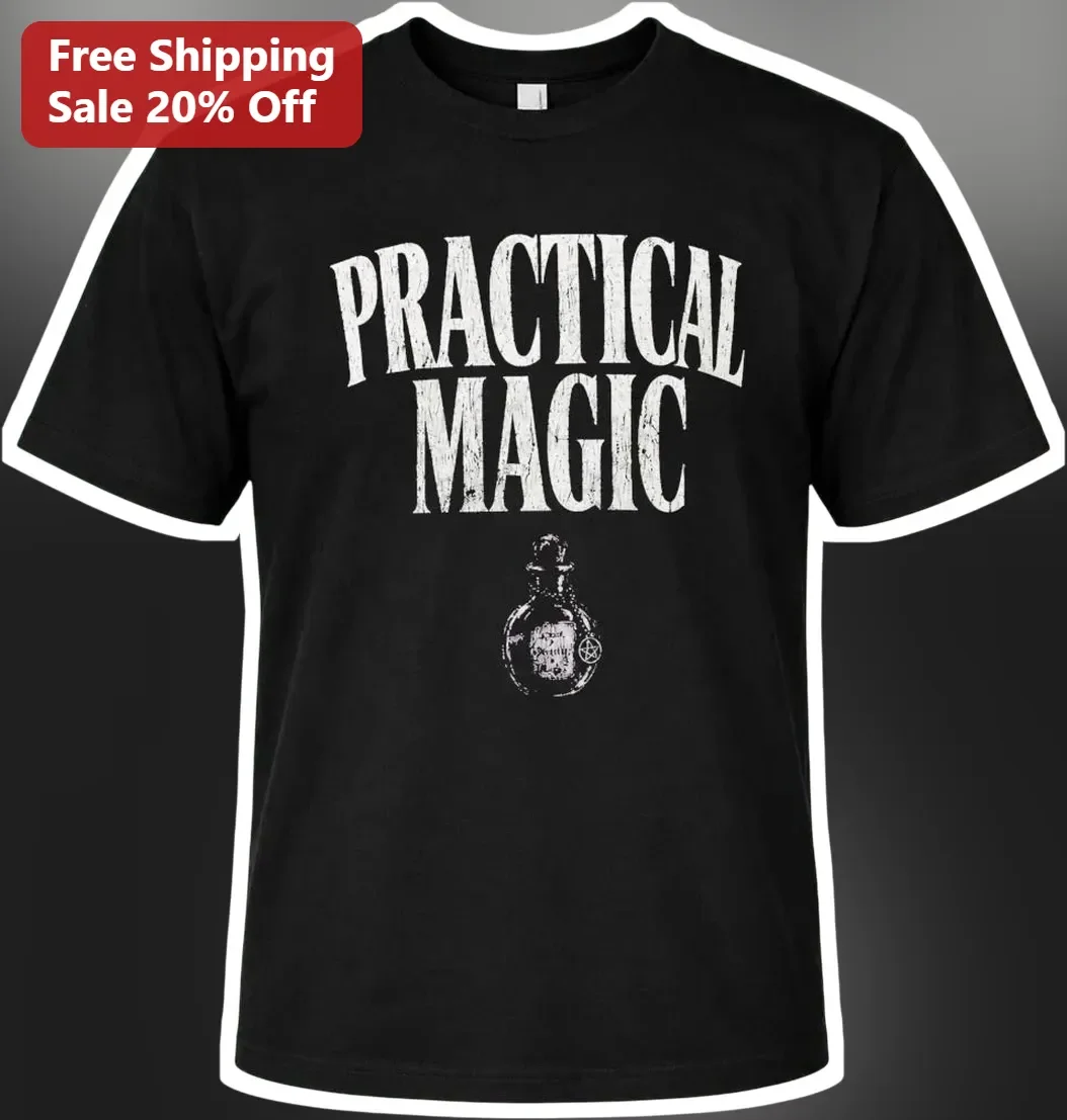 Practical Magic Witchy Tee Vintage Potion Bottle Graphic T-Shirt for Women Men Halloween Gift