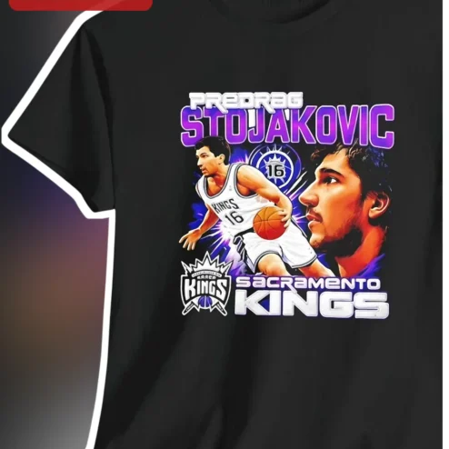 Predrag Stojakovic Sacramento Kings Retro Basketball Tee Peja Stojakovic Fan Gift