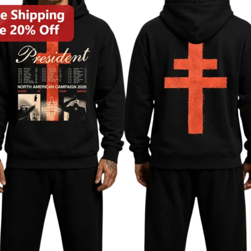 President Blood of Your Empire Hoodie Kanye West North American Campaign 2026 Vintage Tour Merch