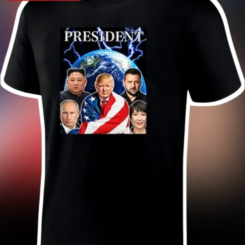 President Donald Trump World Leaders Graphic Tee Political Satire Shirt