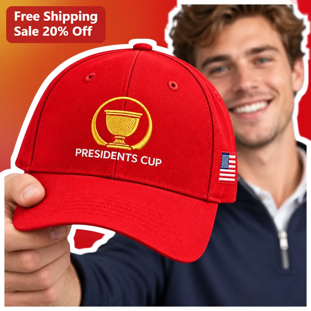 Presidents Cup Hat 2026 Medinah Country Club USA Team Embroidered Baseball Cap