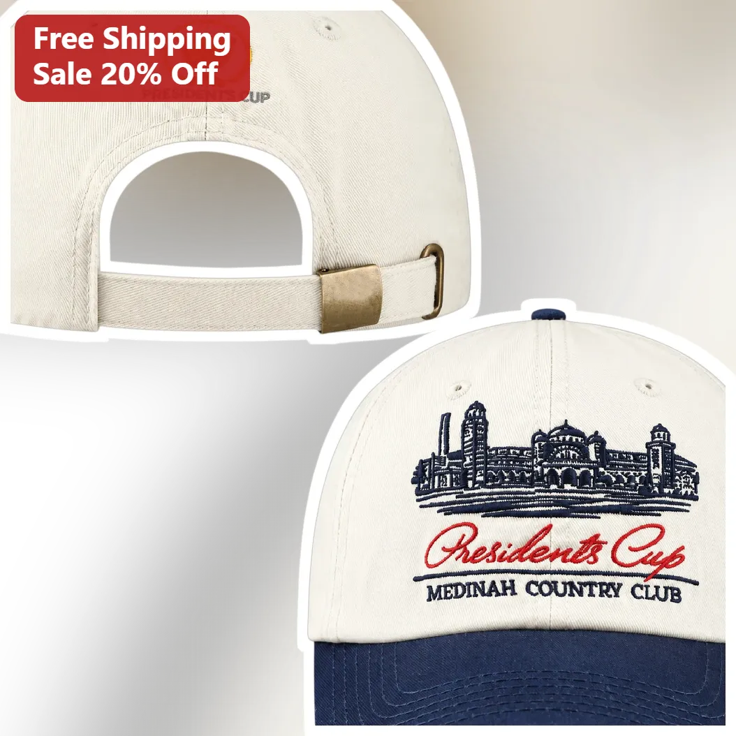 Presidents Cup Medinah Country Club Hat 2026 Golf Tournament Merchandise Commemorative Dad Cap