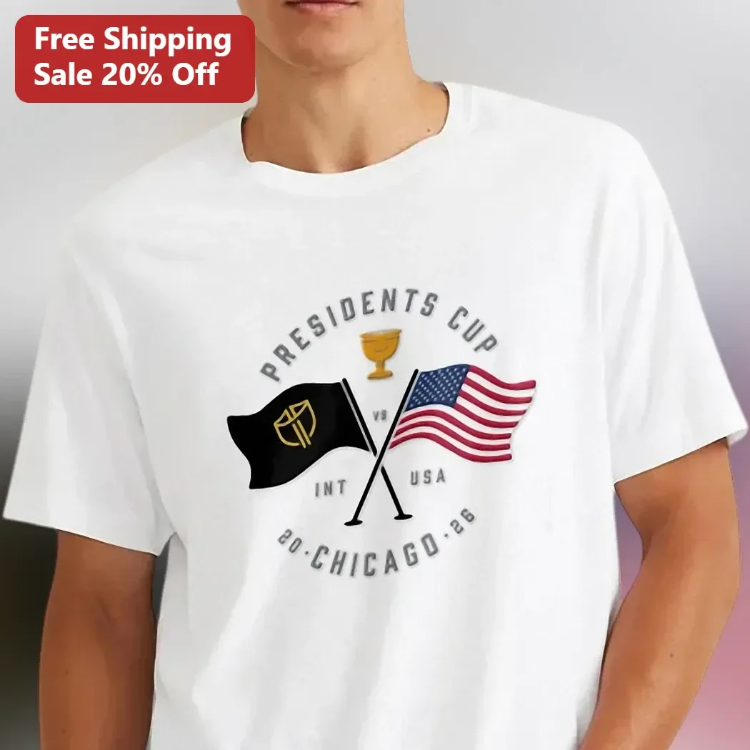 Presidents Cup Tee International Vs USA Golf Shirt Chicago Medinah 2026 Souvenir