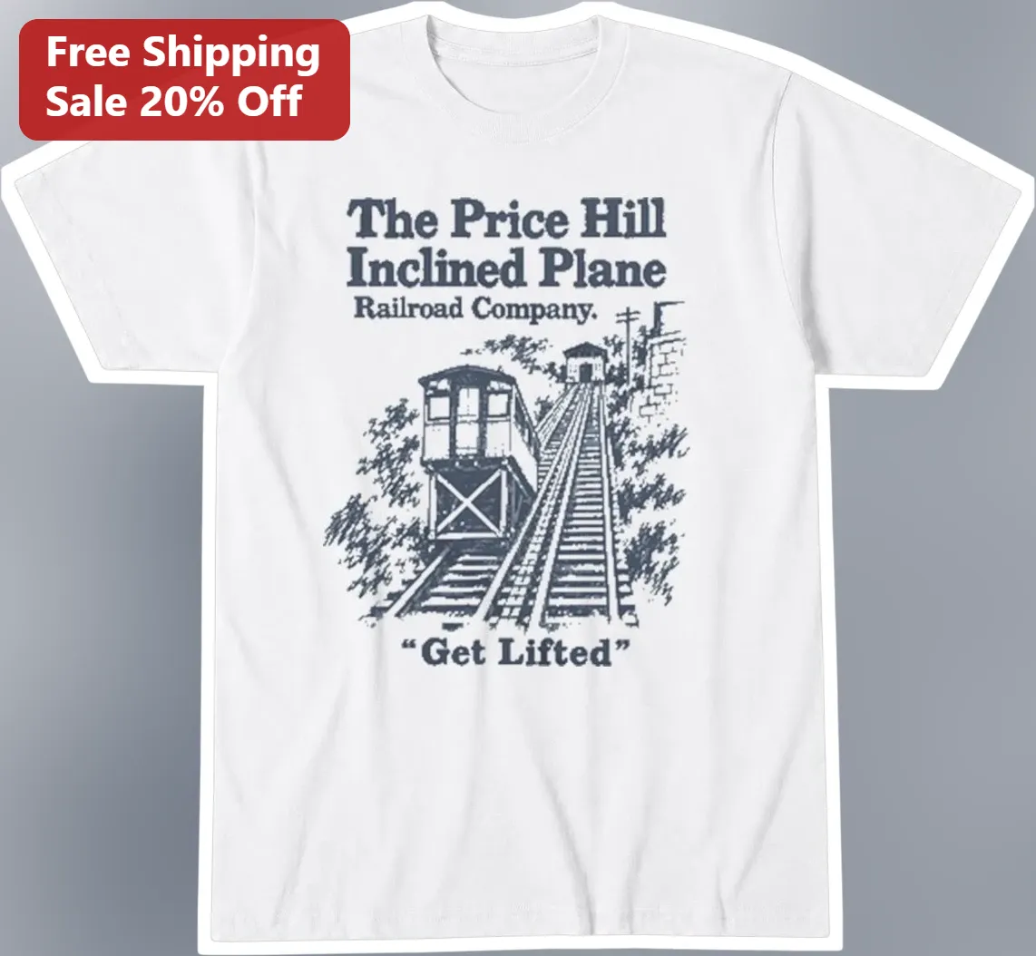 Price Hill Incline Get Lifted Tee Cincinnati Inclined Plane Railroad Vintage Graphic Shirt