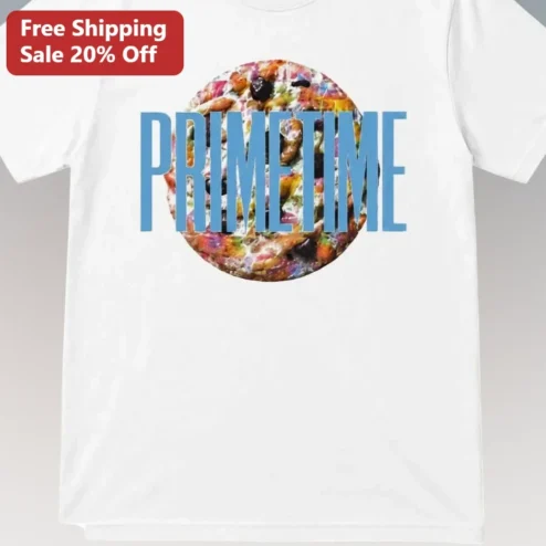 PRIMETIME Tee Loaded Pizza Graphic Foodie Humor Shirt Gift for Pizza Lovers