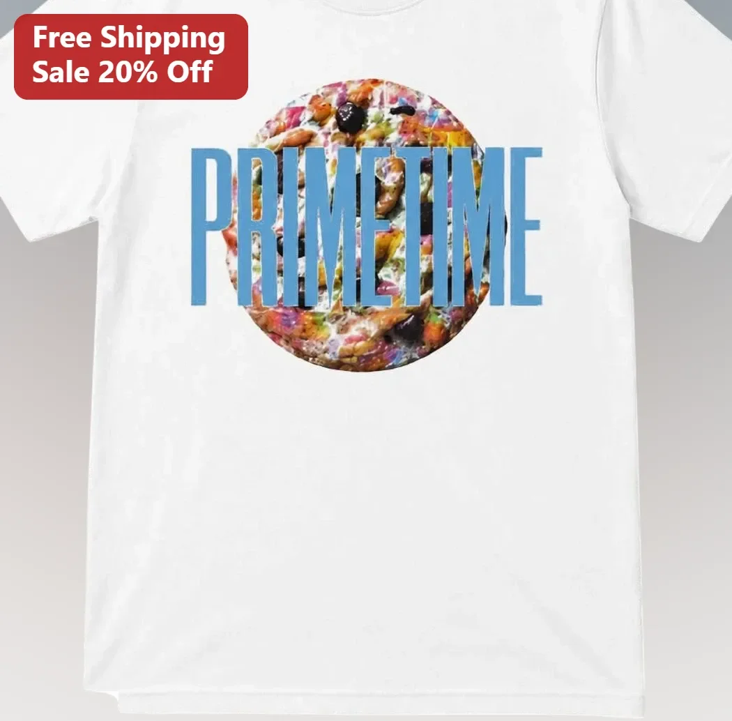 PRIMETIME Tee Loaded Pizza Graphic Foodie Humor Shirt Gift for Pizza Lovers