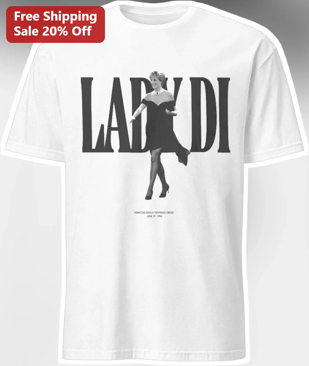 Princess Diana Revenge Dress Tee Lady Di June 29 1994 Graphic Shirt