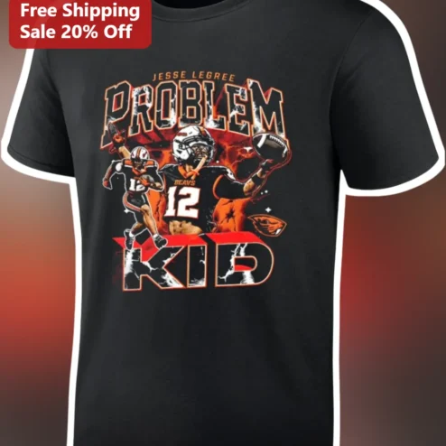 Problem Kid Football Player Graphic Tee for Youth Athletes