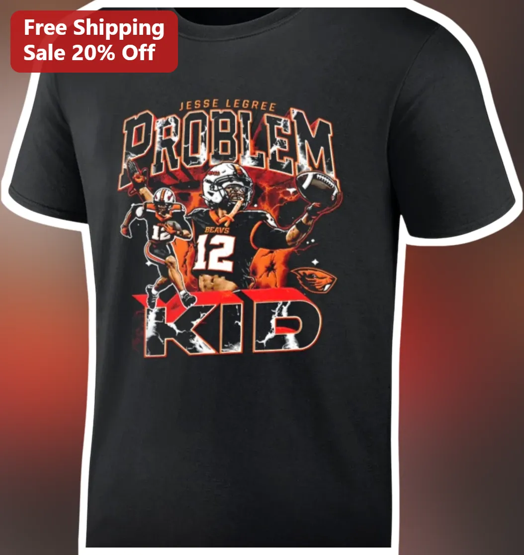 Problem Kid Football Player Graphic Tee for Youth Athletes