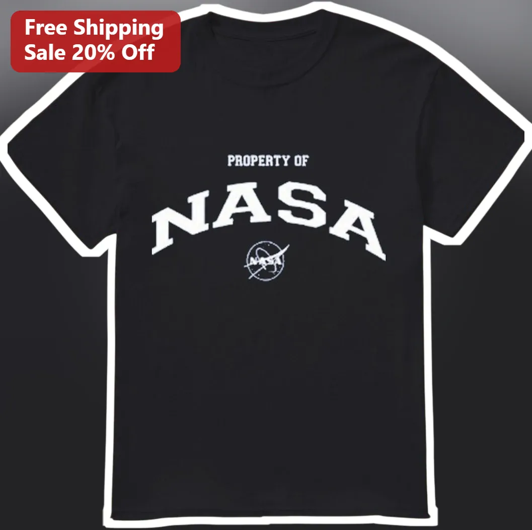 Property of NASA Retro Collegiate Tee Vintage Space Agency Gift for Men Women