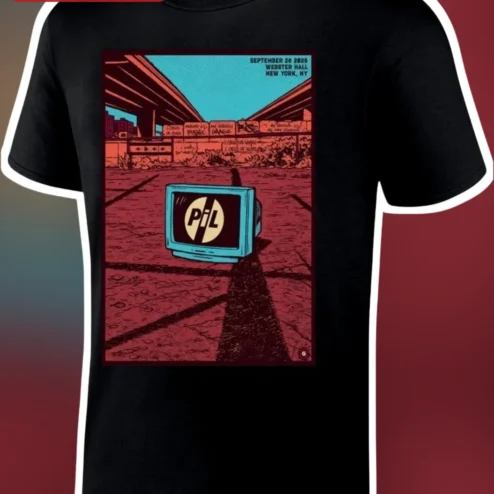Public Image Ltd Webster Hall New York Tee September 26 2025 Post Punk Concert Merch