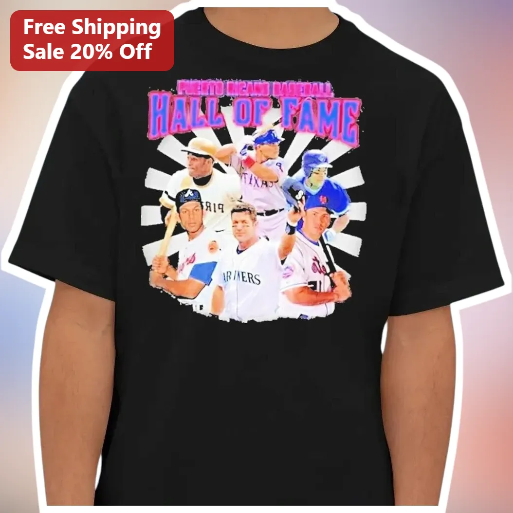 Puerto Rico Baseball Hall of Fame Tee Vintage Latino Legends Graphic Shirt