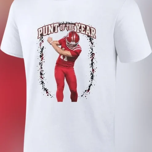 Punt of the Year Football Punter Graphic Tee for Men NFL Fans