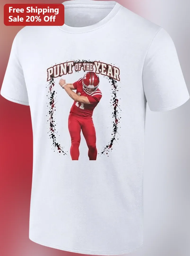 Punt of the Year Football Punter Graphic Tee for Men NFL Fans