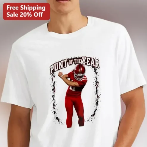 Punt of the Year Football Punter Graphic Tee for Men Women Special Teams Humor Gift