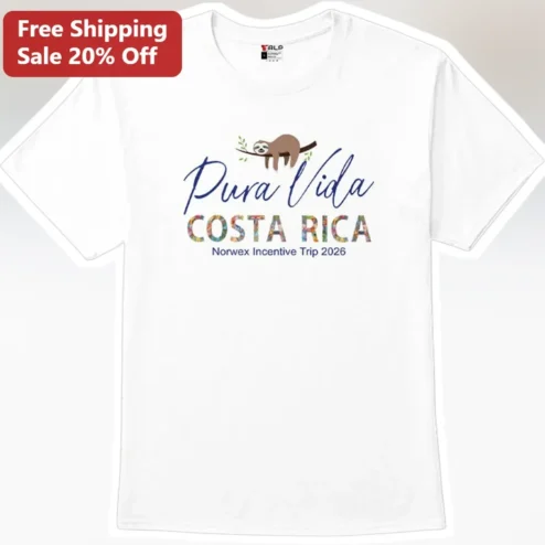 Pura Vida Costa Rica Tee Tropical Sloth Graphic Shirt for Travelers