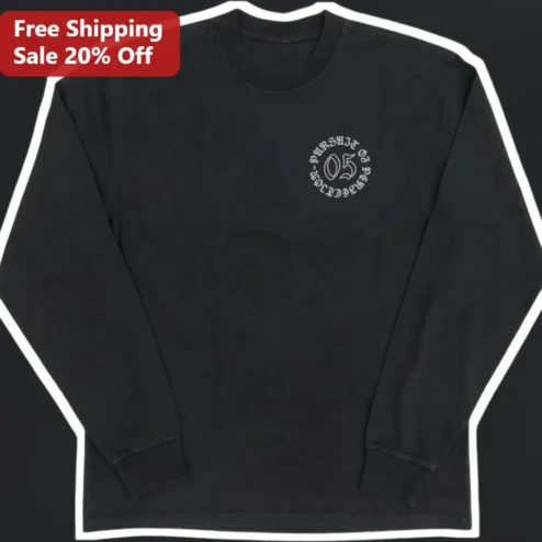 Pursuit of Perfection Long Sleeve Tee Vince Lombardi Quote Motivational Apparel