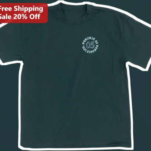 Pursuit of Perfection Tee Minimalist Gothic Typography Graphic Shirt Dark Green Cotton Apparel