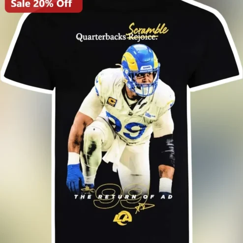 Quarterbacks Scramble Rejoice Tee Matthew Stafford Rams NFL Football Humor Shirt