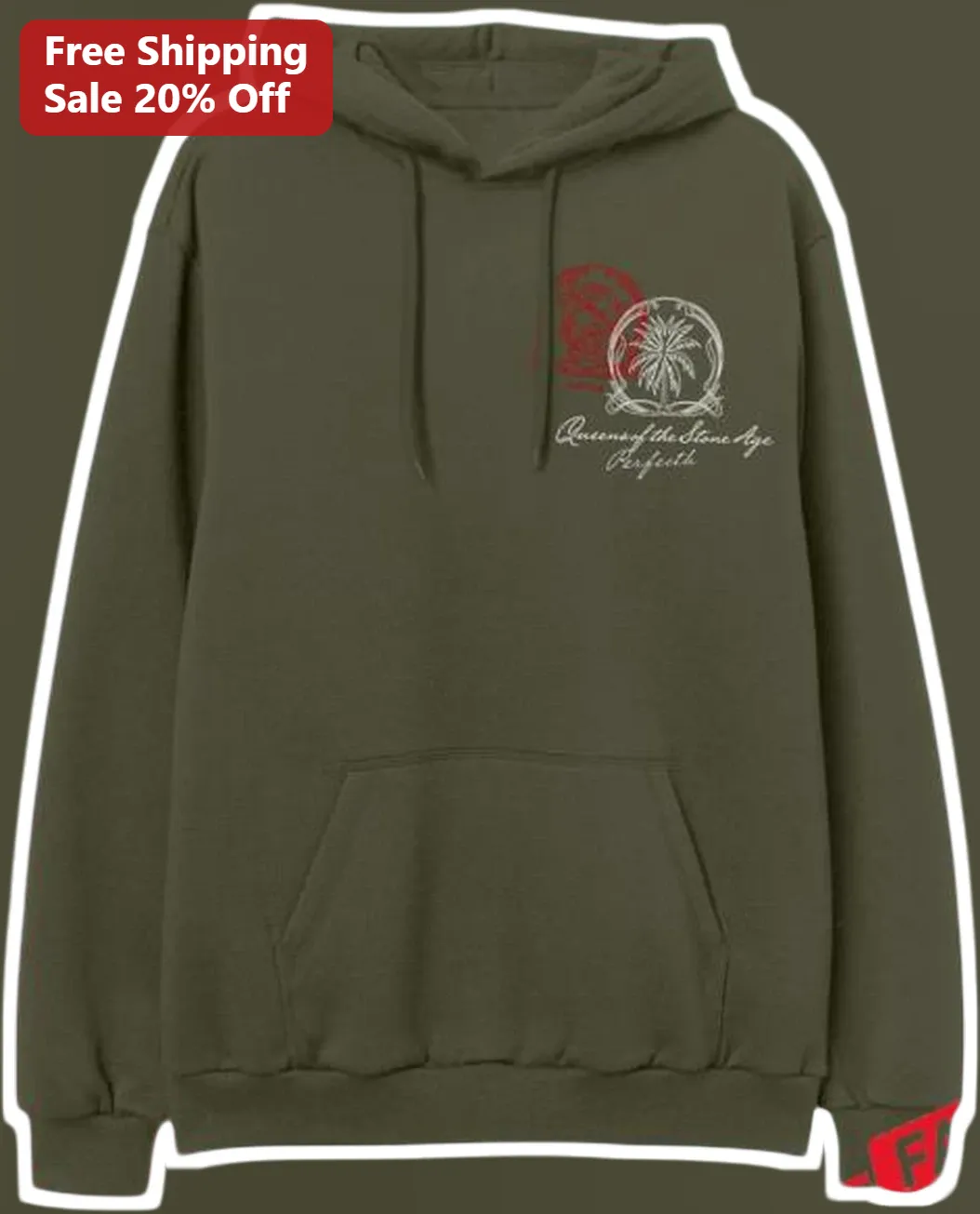 Queens of the Stone Age Perfected Album Hoodie Josh Homme Vintage Rock Merch