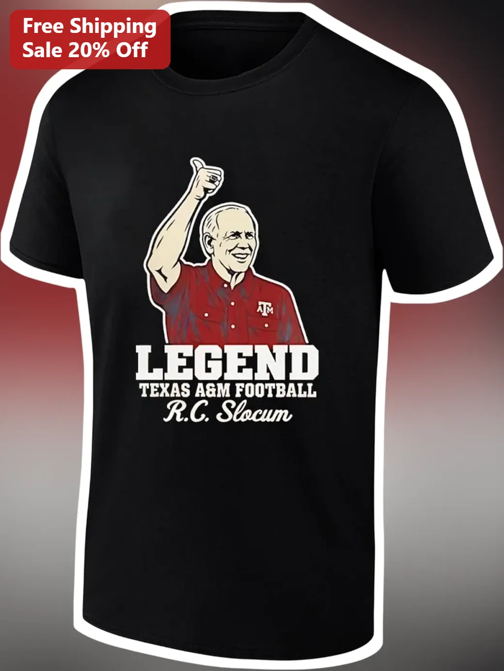 R.C. Slocum Texas A&M Football Legend Tee