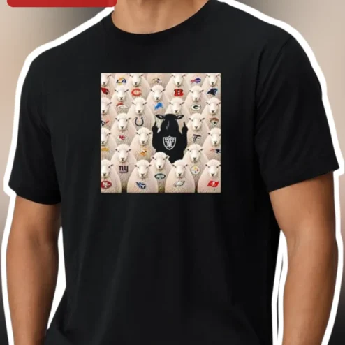 Raiders Black Sheep NFL Team Logos Graphic Tee