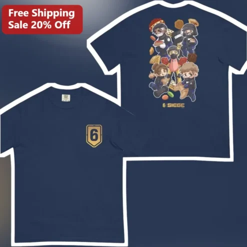 Rainbow Six Siege Operators Kawaii Chibi Art Graphic Tee for Gamers