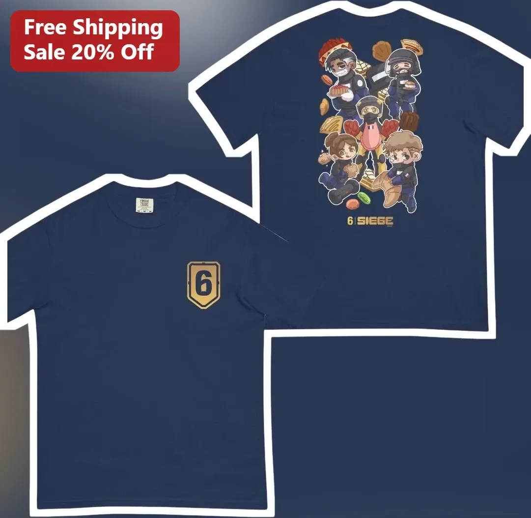 Rainbow Six Siege Operators Kawaii Chibi Art Graphic Tee for Gamers