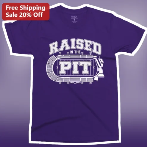 Raised in the Pit Football Stadium Graphic Tee for Fans