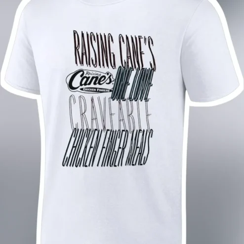 Raising Cane's One Love Craveable Chicken Finger Meals Graphic Tee Fan Apparel Gift