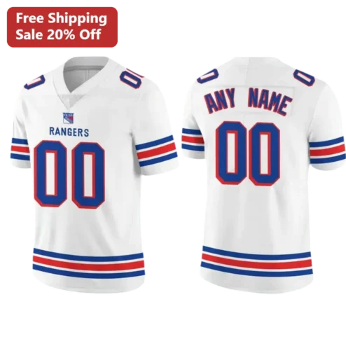 Rangers Custom Football Jersey Personalized Name Number Gift for Men Women Youth Team Sports Fan Gear