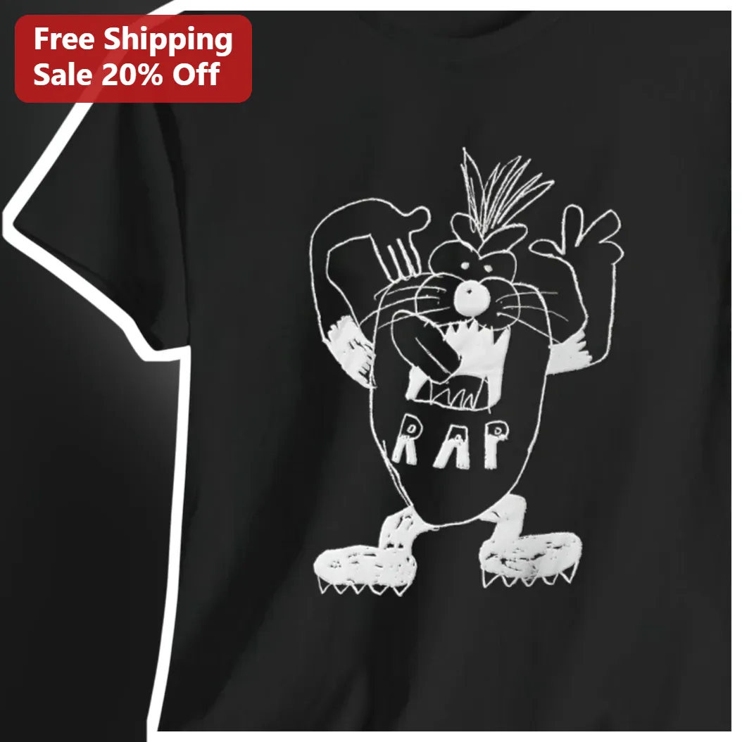 RAP Tee Bert Raccoon Vintage 90s Hip Hop Cartoon Graphic T-Shirt