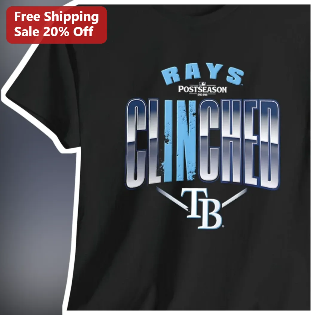Rays Postseason Clinched TB Tee Tampa Bay Rays Playoff Shirt Baseball Fan Gear