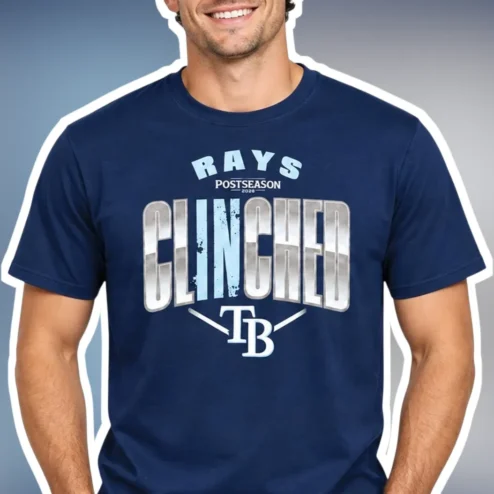 Rays Postseason Clinched TB Tee Tampa Bay Rays Playoff Shirt First Team To Clinch Merch