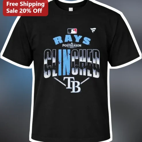 Rays Postseason Clinched Tee Tampa Bay Rays 2026 MLB Playoff Berth Celebration Shirt