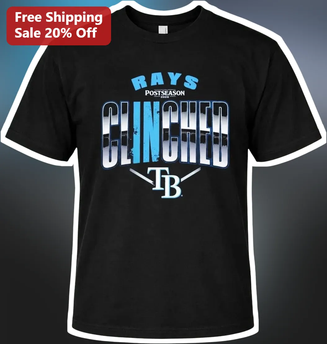 Rays Postseason Clinched Tee Tampa Bay Rays Baseball Fan Gift Black Shirt