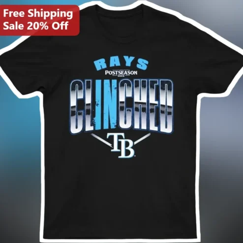 Rays Postseason Clinched Tee Tampa Bay Rays Playoff Berth Graphic T-Shirt for Baseball Fans