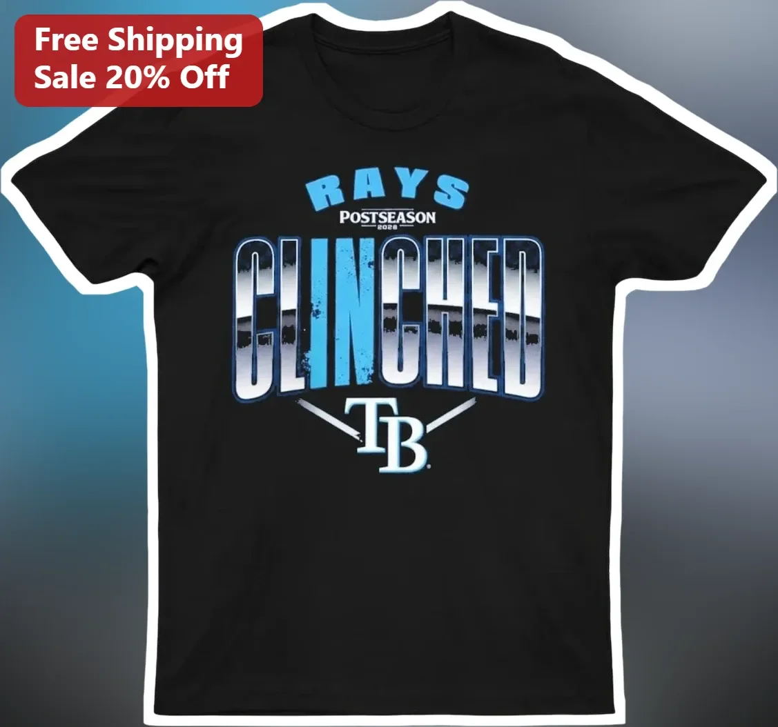 Rays Postseason Clinched Tee Tampa Bay Rays Playoff Berth Graphic T-Shirt for Baseball Fans
