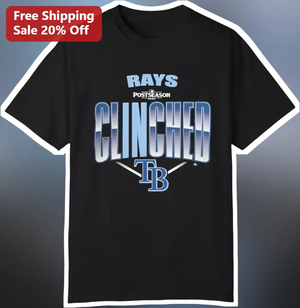 Rays Postseason Clinched Tee Tampa Bay Rays Playoff Bound Graphic Shirt for Baseball Fans
