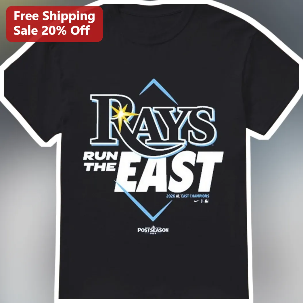 Rays Run The East 2026 AL East Champions Tee Tampa Bay Rays Fan Gear Baseball Shirt