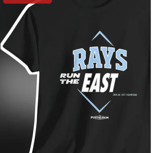 Rays Run The East Postseason Core Tee Tampa Bay Rays Fan Gear Baseball Shirt