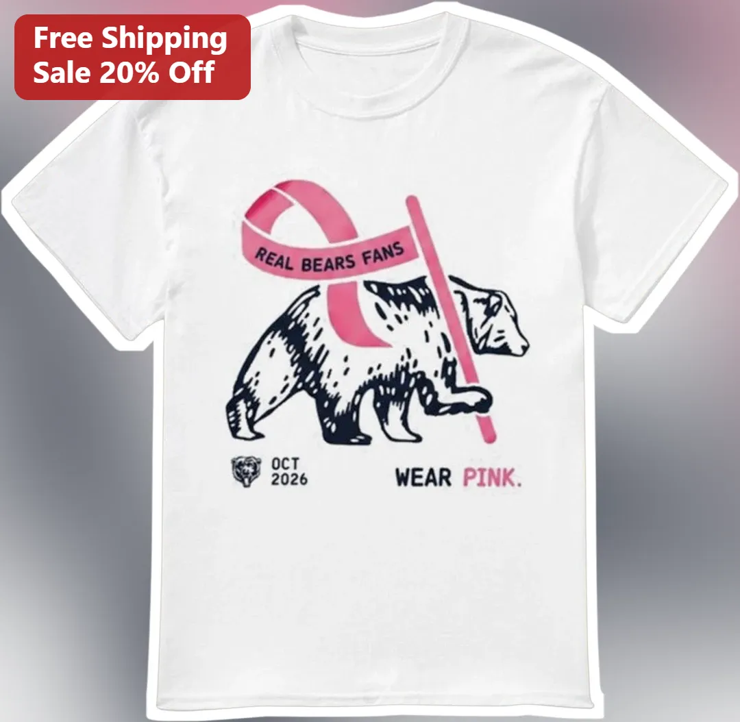 Real Bears Fans Wear Pink Chicago Bears Breast Cancer Awareness Tee