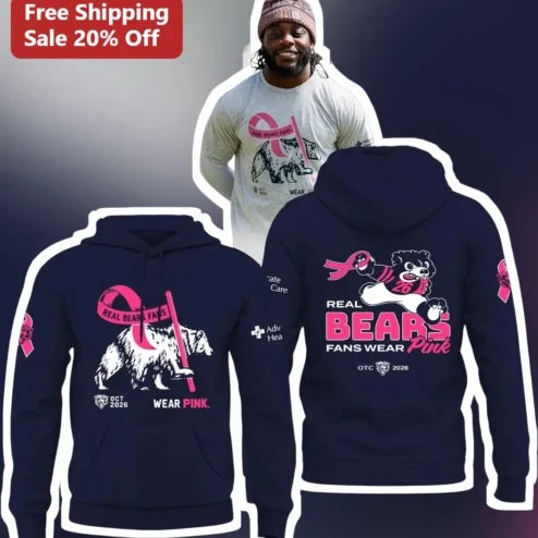 Real Bears Fans Wear Pink Hoodie Chicago Bears Breast Cancer Awareness Apparel