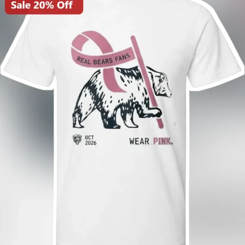 Real Bears Fans Wear Pink Tee Chicago Bears Breast Cancer Awareness Gift