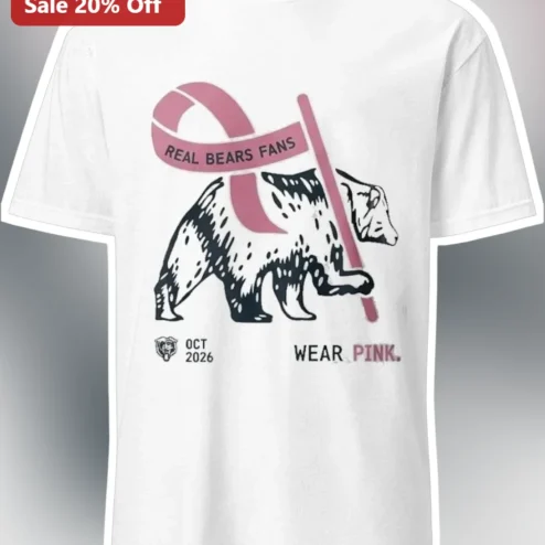 Real Bears Fans Wear Pink Tee Chicago Bears Breast Cancer Awareness Shirt