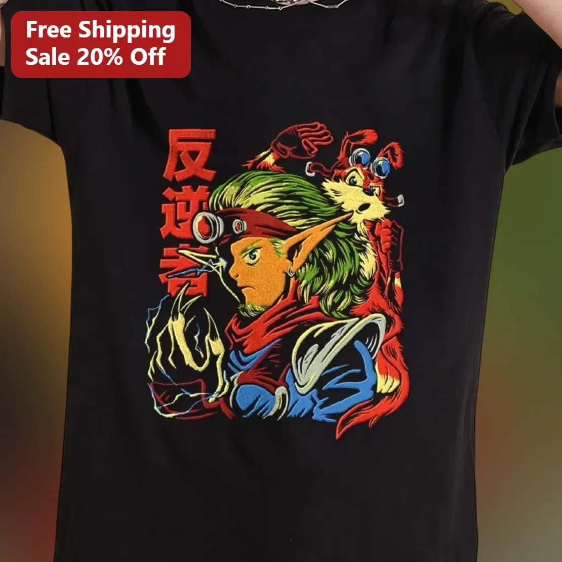 Rebel Fantasy Elf Graphic Tee Retro Gaming Anime Style Shirt
